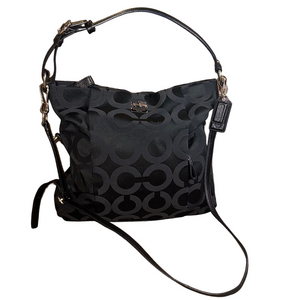 Coach Black Crossbody Bag with Signature Pattern